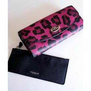 NWT COACH Ocelot Print Leather Wallet